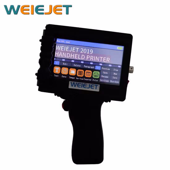 Handheld Inkjet Printer for Date Qualified Bar Code Machine/Carton/PVC/Paper/Boxes/Carton