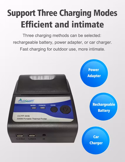 Impresora térmica portátil de código de barras POS, Bluetooth, móvil, Mini, 58mm