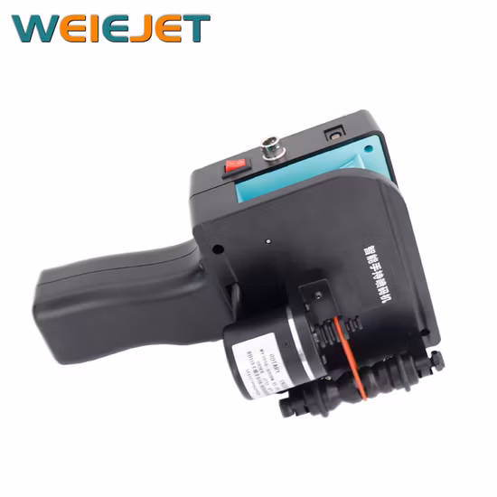 Impresora de inyección de tinta portátil para máquina de códigos de barras calificada con fecha/cartón/PVC/papel/cajas/cartón